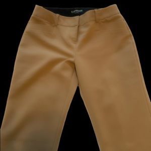 Tan wide leg dress pants